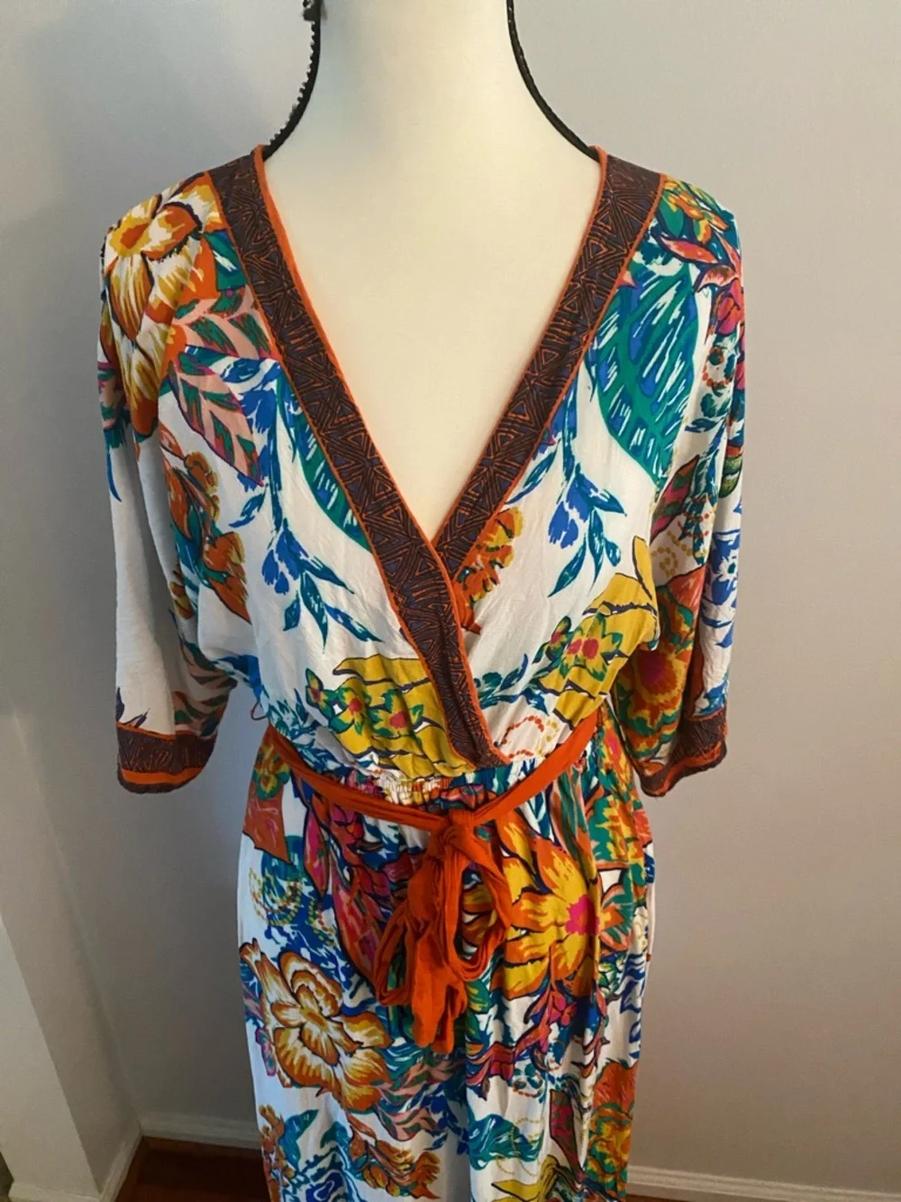 Flying Tomato medium maxi dress elastic waistband and tie - Picture 2 of 7